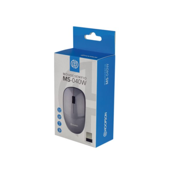 Mouse Mini Sem Fio Hoopson MS-040W 1000 DPI Preto/Cinza - Image 2