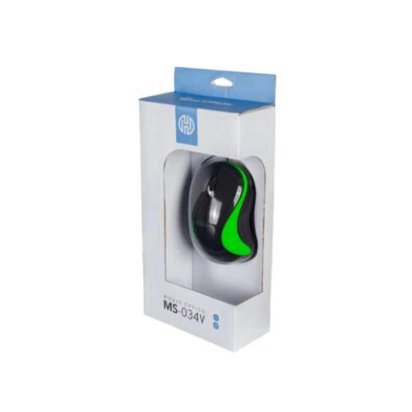 Mouse USB Óptico Hoopson Office MS-034V Verde - Image 2