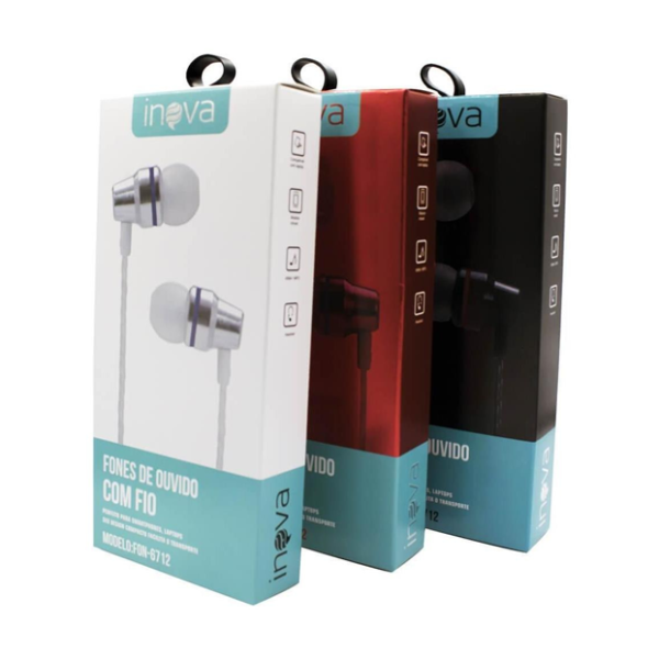 Fones de ouvido com fio INOVA FON-6712
